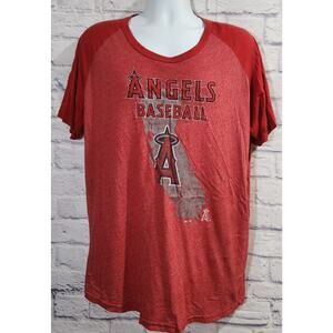 Los Angeles Angels MLB Angels Baseball California State Outline Logo Shirt 2X